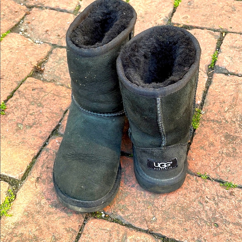 Kids UGG Black Suede Boots